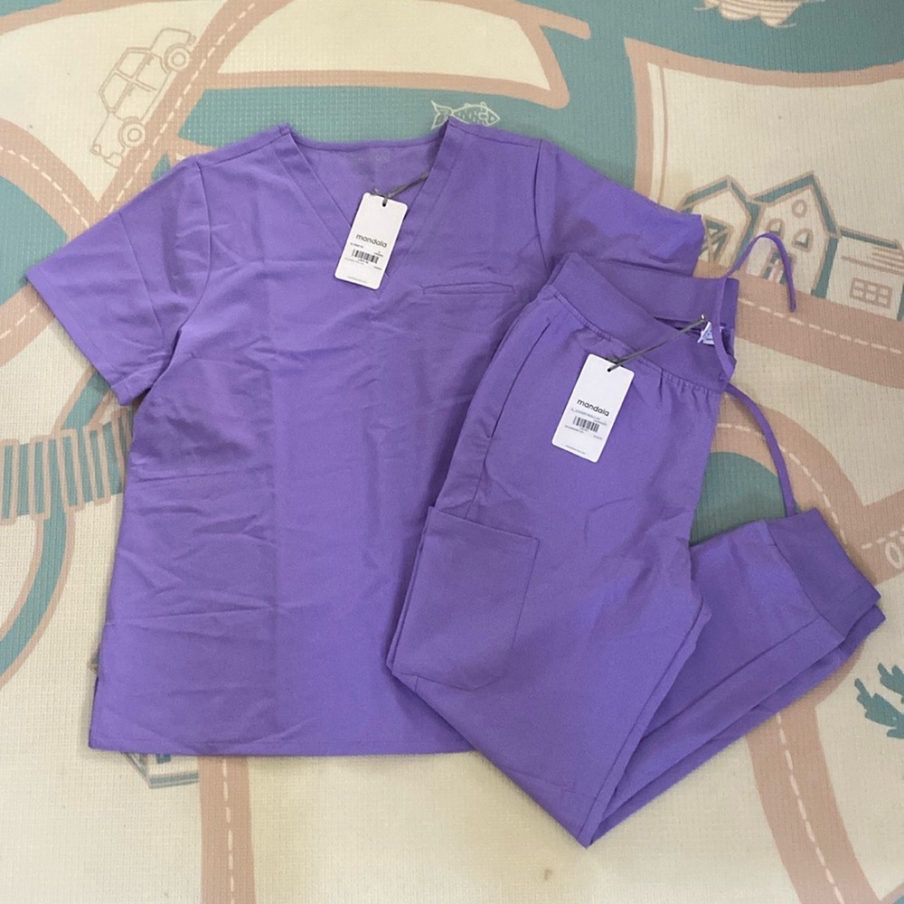 Mandala Lavender Scrub Set